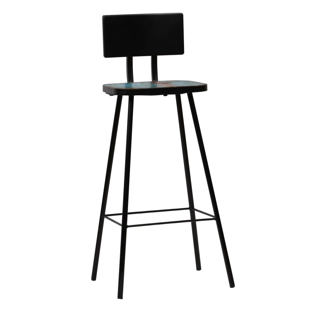 vidaXL Bar Stools 4 pcs Solid Reclaimed Wood - Brown - 45 x 36 x 99 cm - 68086
