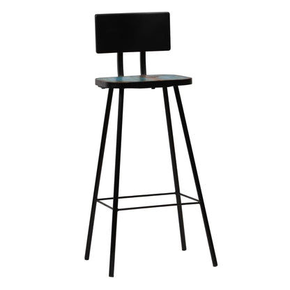vidaXL Bar Stools 4 pcs Solid Reclaimed Wood - Brown - 45 x 36 x 99 cm - 68086