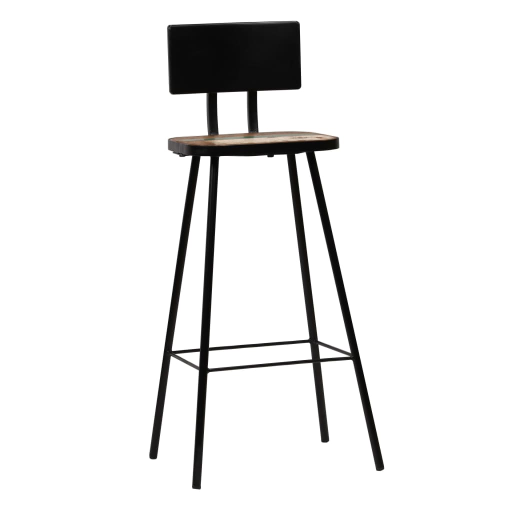 vidaXL Bar Stools 4 pcs Solid Reclaimed Wood - Brown - 45 x 36 x 99 cm - 68086
