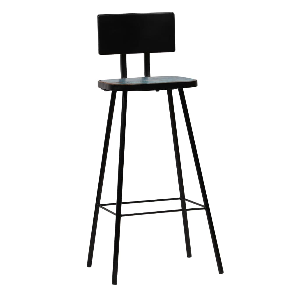 vidaXL Bar Stools 4 pcs Solid Reclaimed Wood - Brown - 45 x 36 x 99 cm - 68086