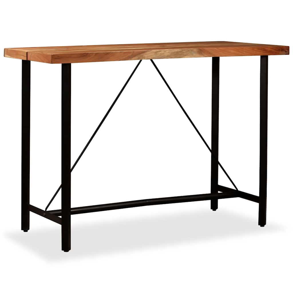 245437 vidaXL Bar Table Solid Acacia Wood 150x70x107 cm - Brown