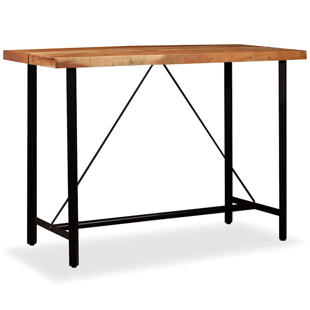 245437 vidaXL Bar Table Solid Acacia Wood 150x70x107 cm - Brown