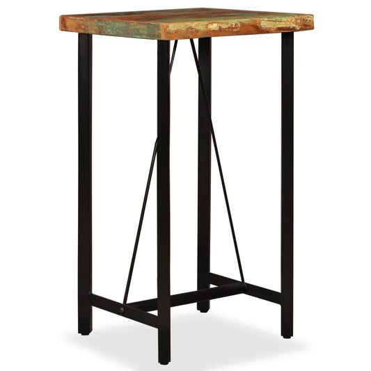 245439 vidaXL Bar Table Solid Reclaimed Wood 60x60x107 cm - Brown