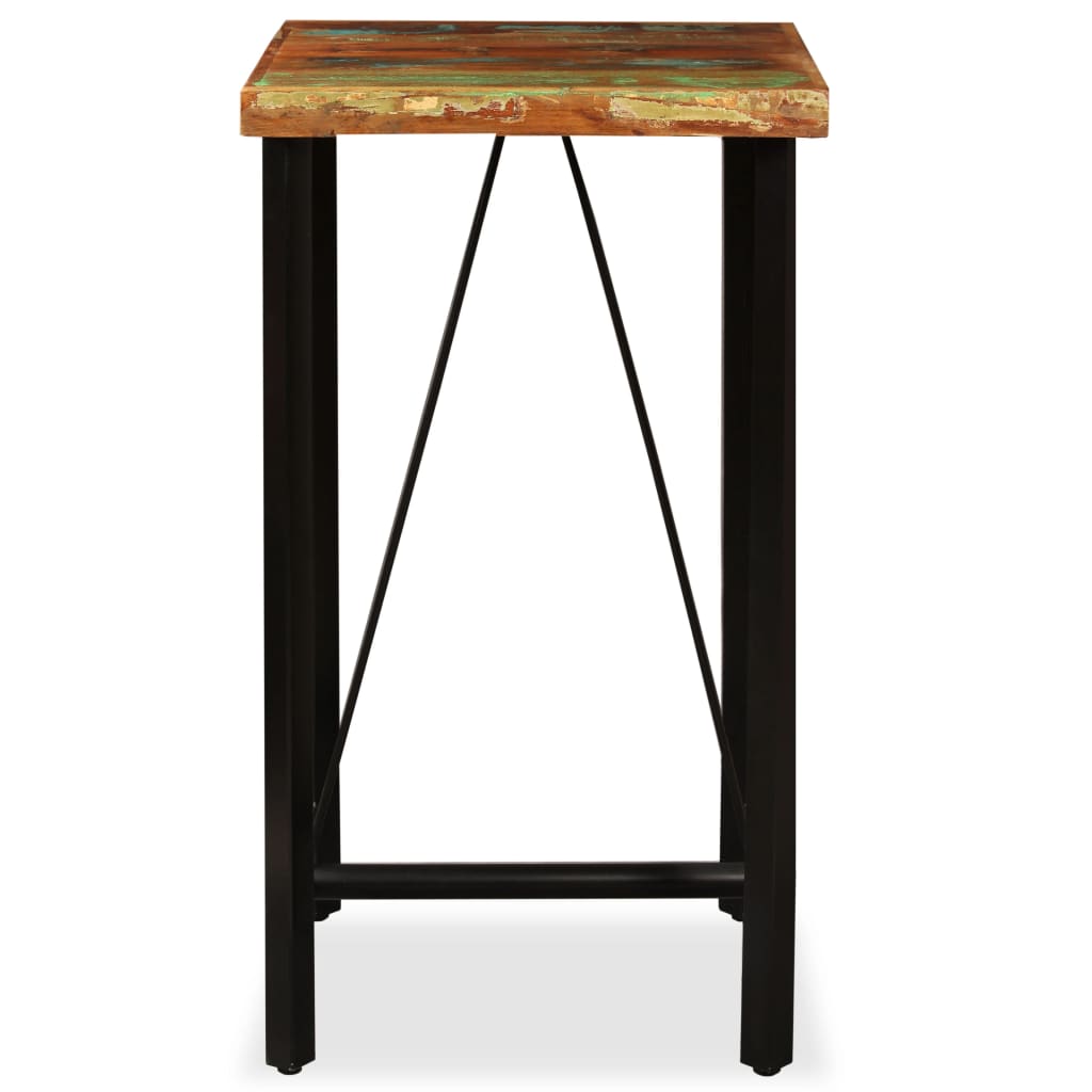 245439 vidaXL Bar Table Solid Reclaimed Wood 60x60x107 cm - Brown
