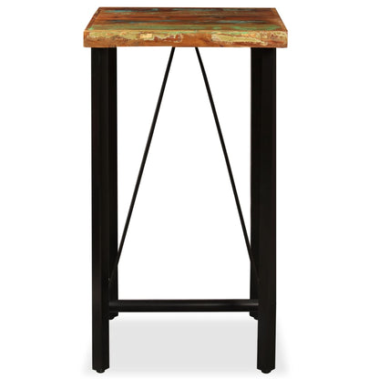 245439 vidaXL Bar Table Solid Reclaimed Wood 60x60x107 cm - Brown