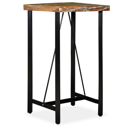 245439 vidaXL Bar Table Solid Reclaimed Wood 60x60x107 cm - Brown