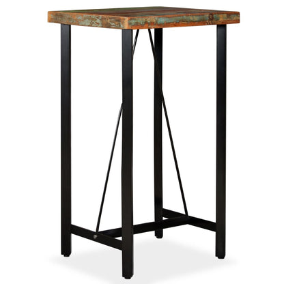 245439 vidaXL Bar Table Solid Reclaimed Wood 60x60x107 cm - Brown