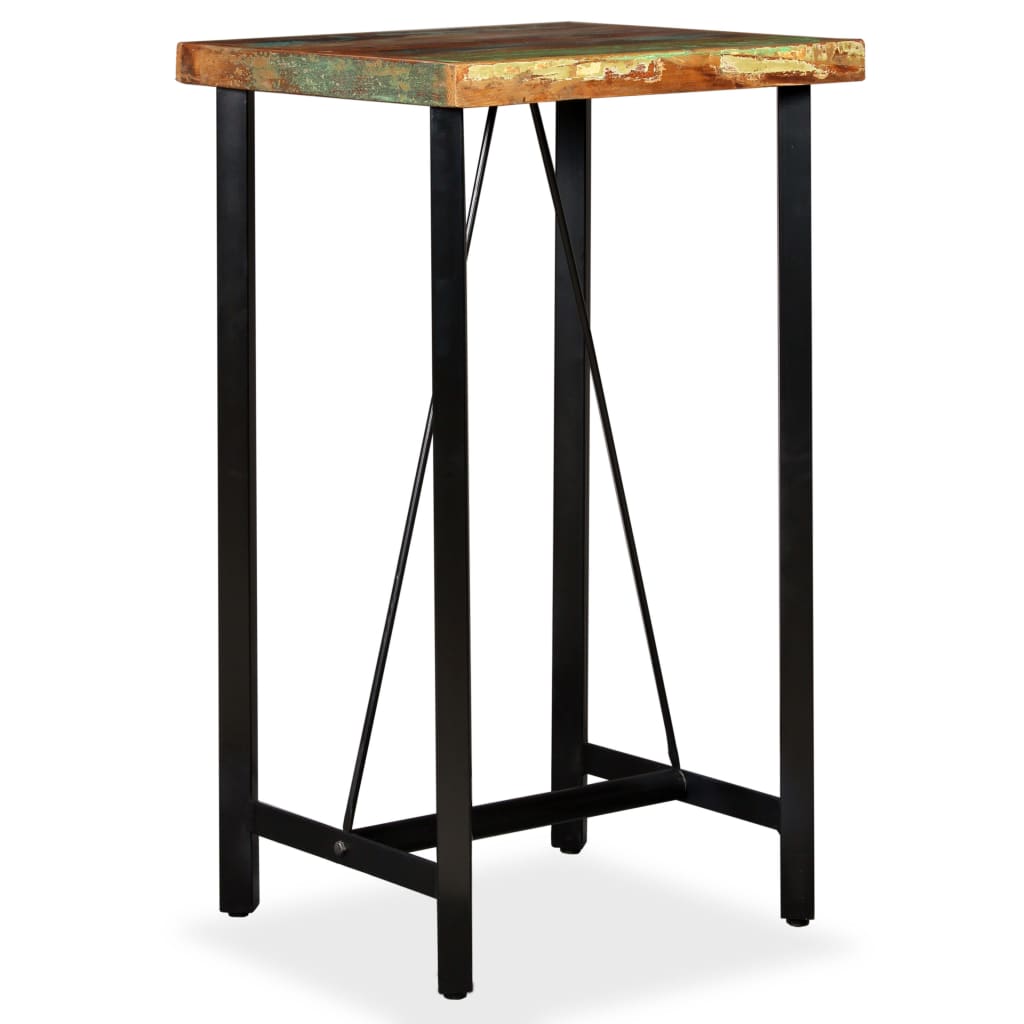245439 vidaXL Bar Table Solid Reclaimed Wood 60x60x107 cm - Brown