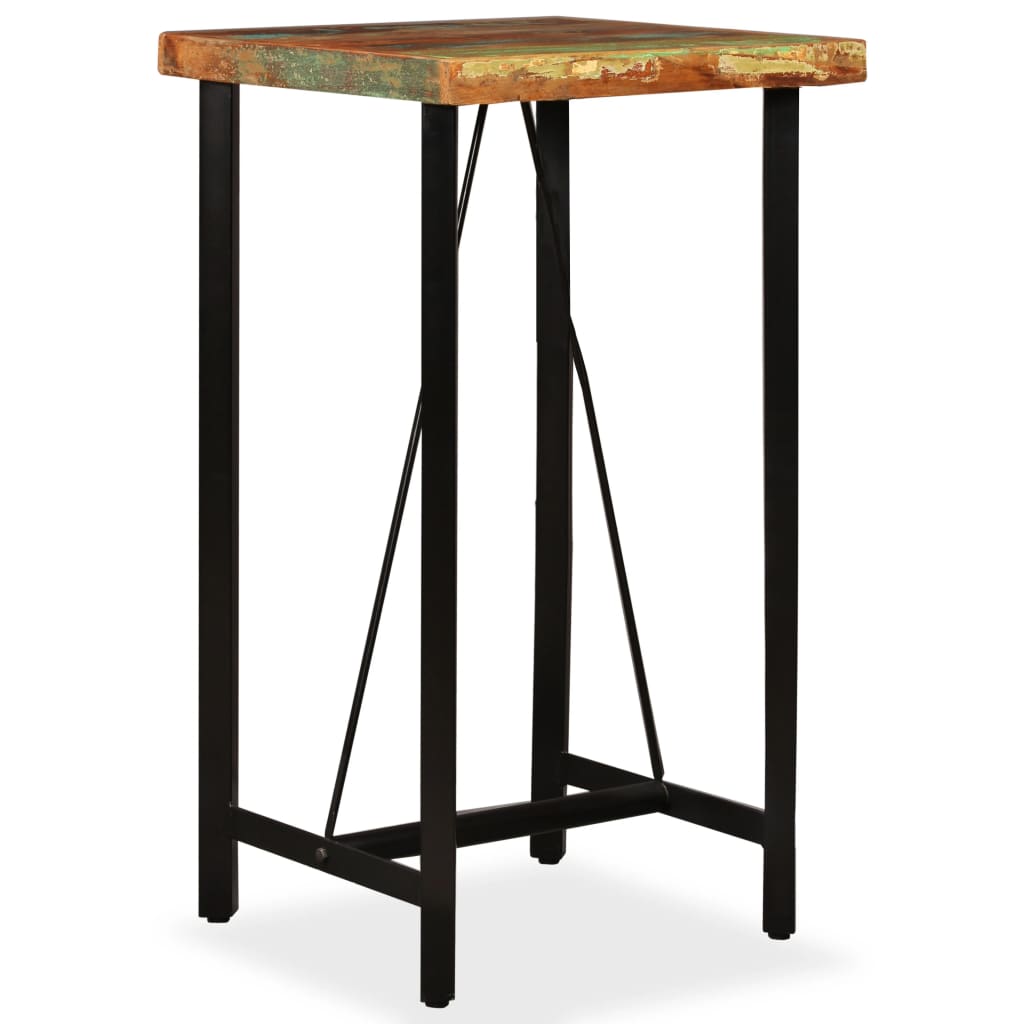 245439 vidaXL Bar Table Solid Reclaimed Wood 60x60x107 cm - Brown