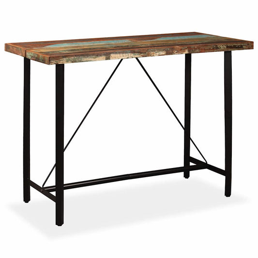 245441 vidaXL Bar Table Solid Reclaimed Wood 150x70x107 cm - Brown