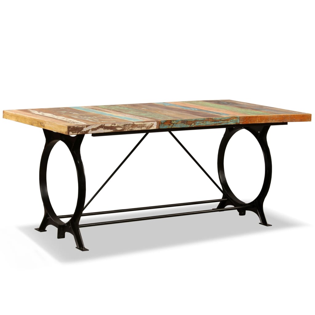 244800 vidaXL Dining Table Solid Reclaimed Wood 180 cm - Brown - 180 x 90 x 77 cm