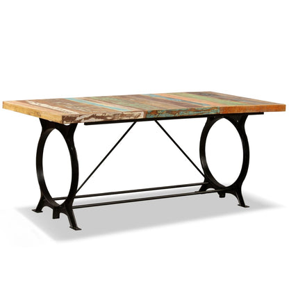 244800 vidaXL Dining Table Solid Reclaimed Wood 180 cm - Brown - 180 x 90 x 77 cm