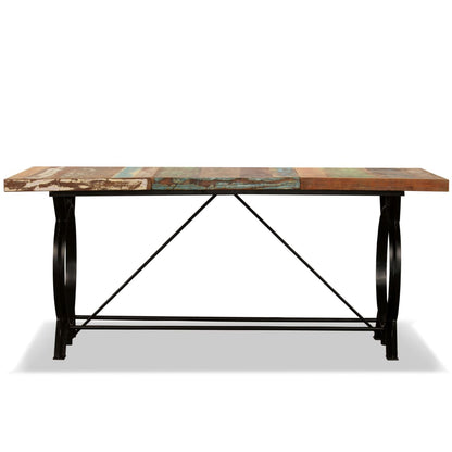 244800 vidaXL Dining Table Solid Reclaimed Wood 180 cm - Brown - 180 x 90 x 77 cm