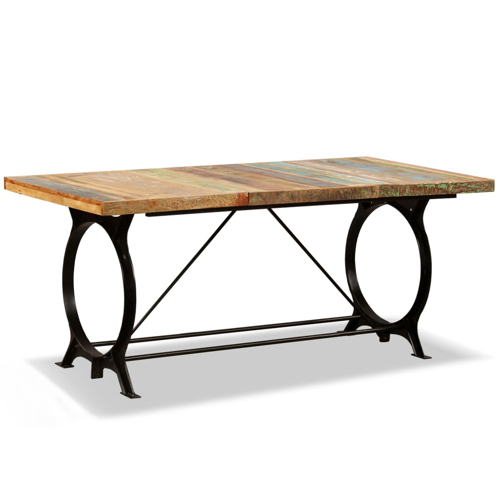 244800 vidaXL Dining Table Solid Reclaimed Wood 180 cm - Brown - 180 x 90 x 77 cm