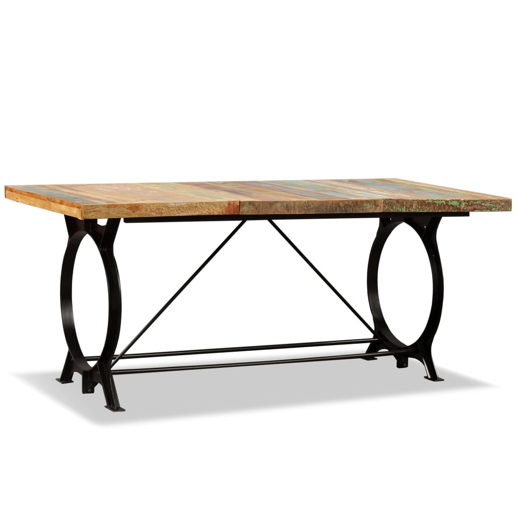 244800 vidaXL Dining Table Solid Reclaimed Wood 180 cm - Brown - 180 x 90 x 77 cm