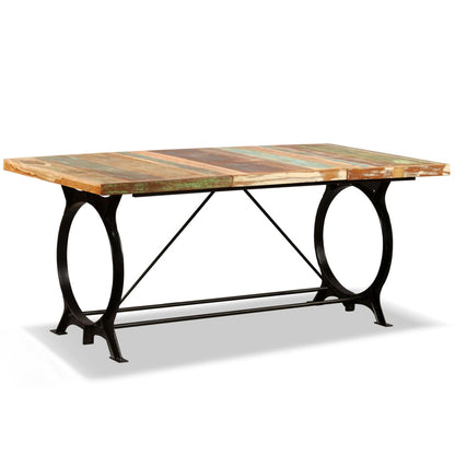 244800 vidaXL Dining Table Solid Reclaimed Wood 180 cm - Brown - 180 x 90 x 77 cm