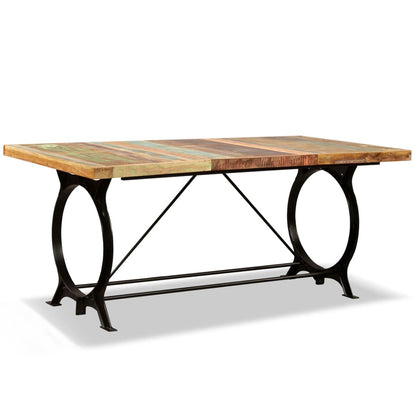 244800 vidaXL Dining Table Solid Reclaimed Wood 180 cm - Brown - 180 x 90 x 77 cm