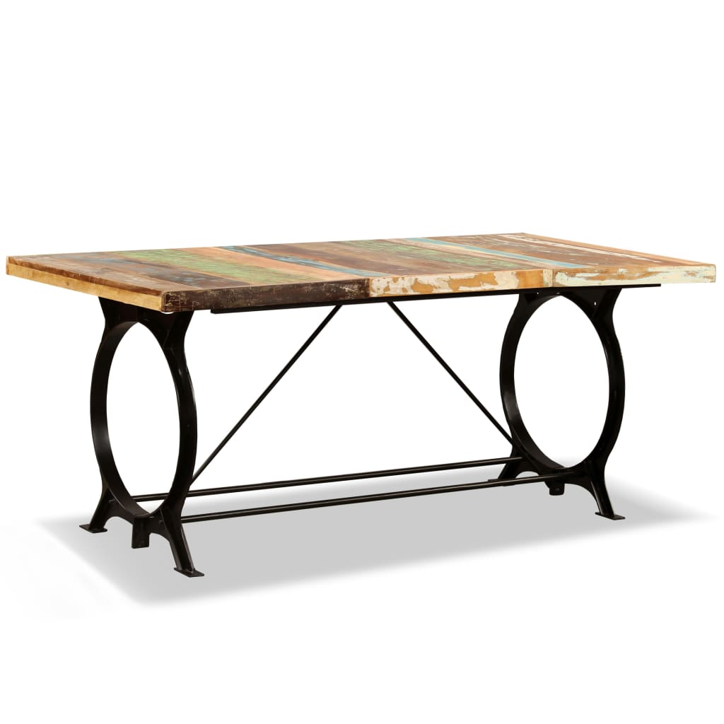 244800 vidaXL Dining Table Solid Reclaimed Wood 180 cm - Brown - 180 x 90 x 77 cm