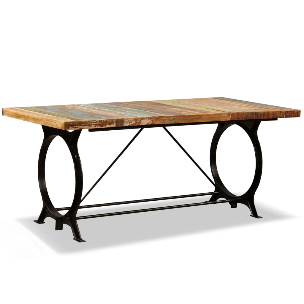 244800 vidaXL Dining Table Solid Reclaimed Wood 180 cm - Brown - 180 x 90 x 77 cm