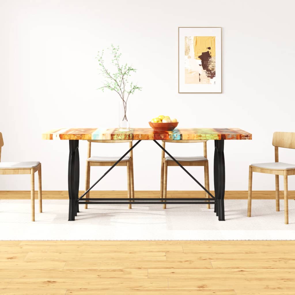 244800 vidaXL Dining Table Solid Reclaimed Wood 180 cm - Brown - 180 x 90 x 77 cm