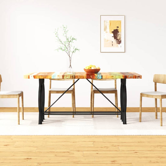 244800 vidaXL Dining Table Solid Reclaimed Wood 180 cm - Brown - 180 x 90 x 77 cm