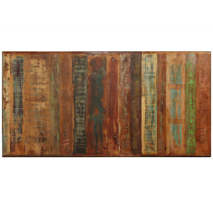 244804 vidaXL Dining Table Solid Reclaimed Wood and Steel Cross 180 cm - Brown - 180 x 90 x 76 cm