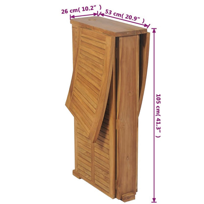 vidaXL Folding Bar Table 155x53x105 cm Solid Teak Wood - Brown