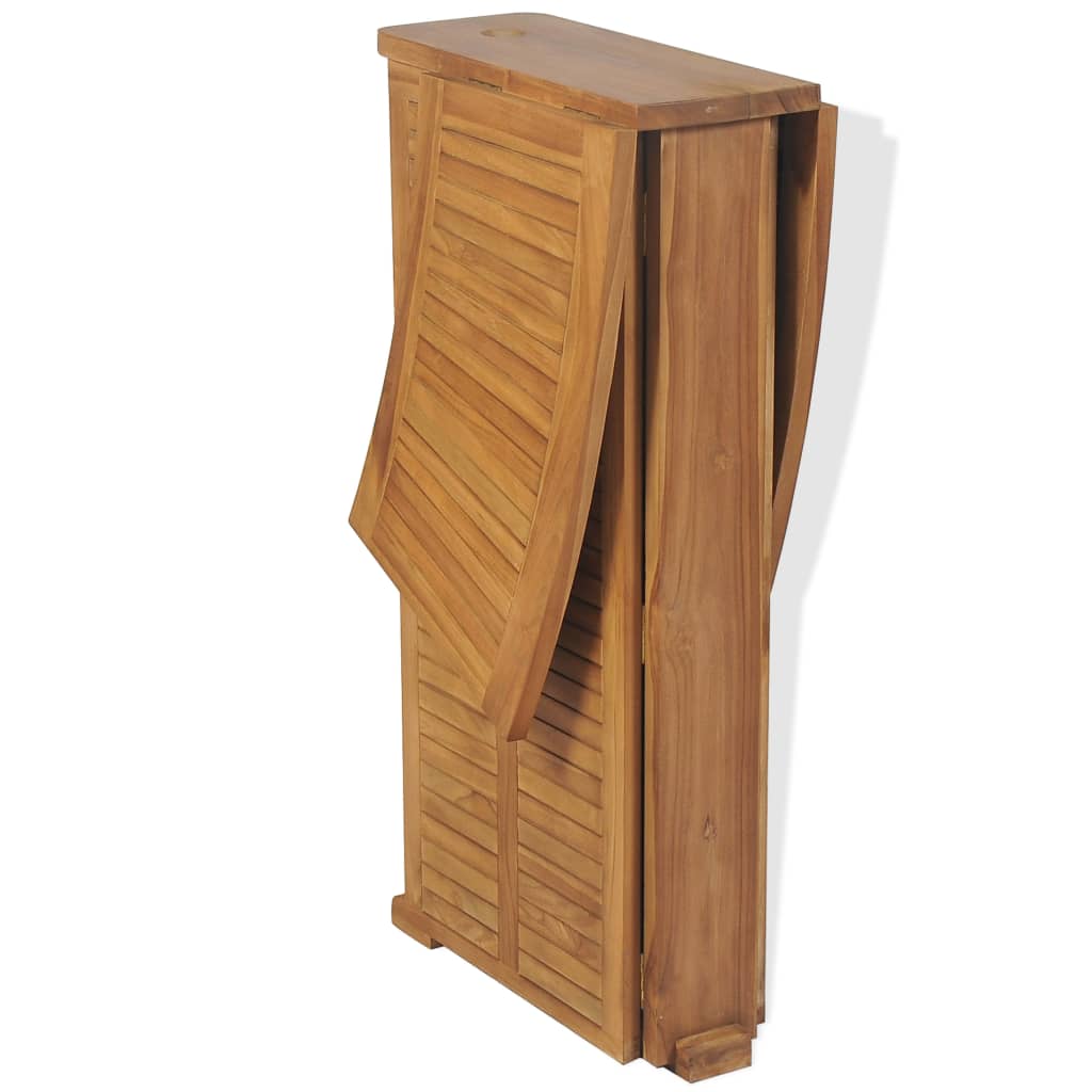 vidaXL Folding Bar Table 155x53x105 cm Solid Teak Wood - Brown