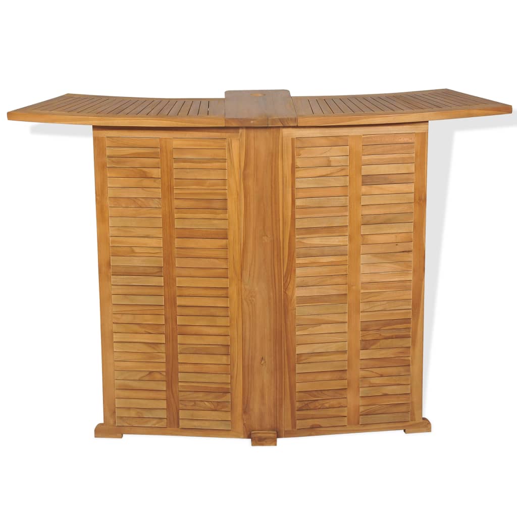 vidaXL Folding Bar Table 155x53x105 cm Solid Teak Wood - Brown