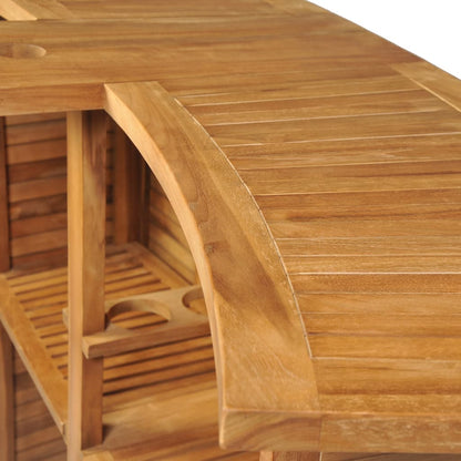 vidaXL Folding Bar Table 155x53x105 cm Solid Teak Wood - Brown