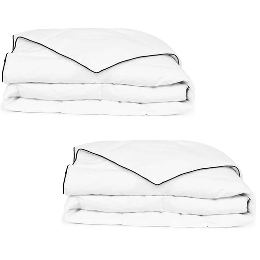 vidaXL Duvets 2 pcs 135 x 200 cm Winter White Breathable - 200 x 135 cm