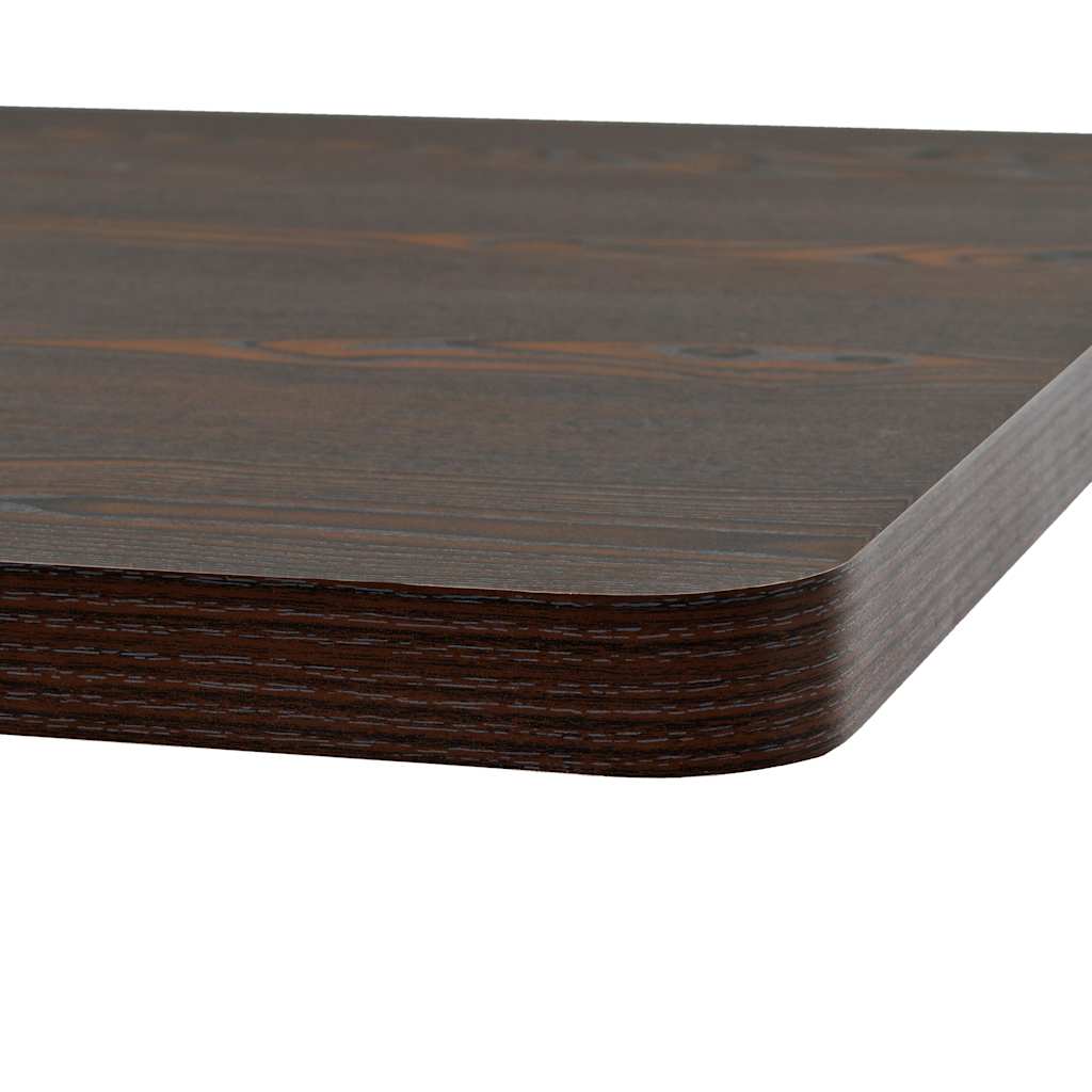 vidaXL Bistro Table MDF and Steel Square 80x80x75 cm Dark Ash - Brown