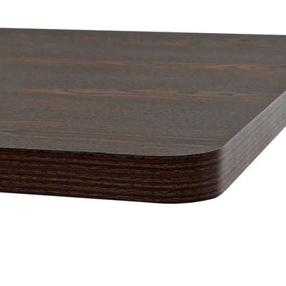 vidaXL Bistro Table MDF and Steel Square 80x80x75 cm Dark Ash - Brown