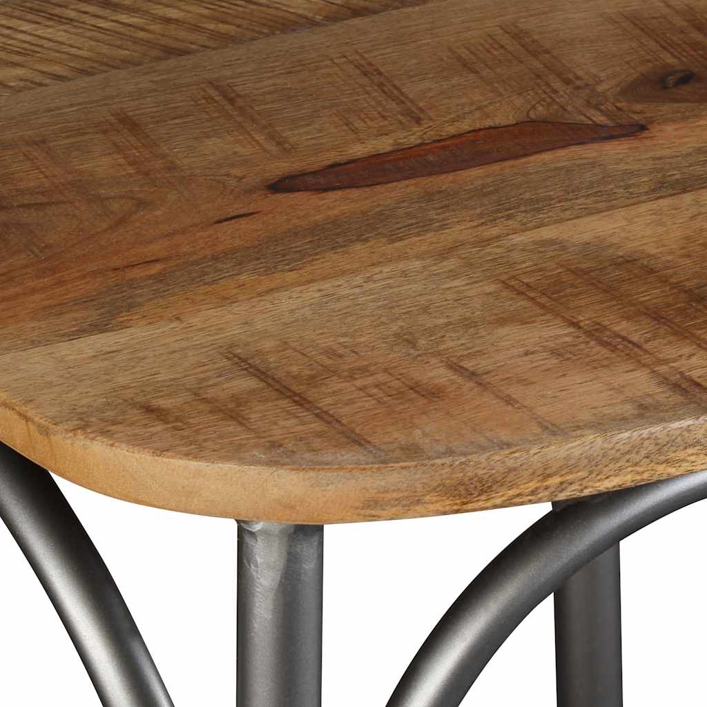 vidaXL Dining Chairs 4 pcs Solid Mango Wood and Steel Cross Back - Multicolour - 51 x 52 x 84 cm