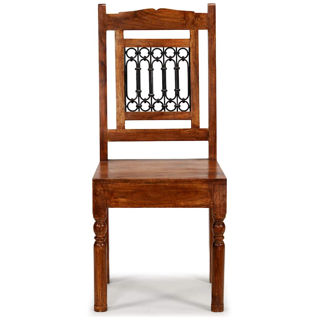 vidaXL Dining Chairs 2 pcs Solid Wood with Honey-coloured Finish Classic - Brown - 43 x 43 x 100 cm