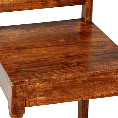 vidaXL Dining Chairs 2 pcs Solid Wood with Honey-coloured Finish Classic - Brown - 43 x 43 x 100 cm