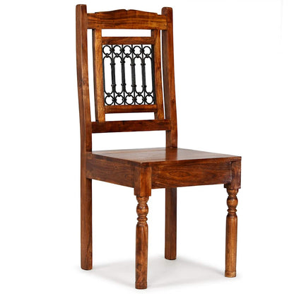 vidaXL Dining Chairs 2 pcs Solid Wood with Honey-coloured Finish Classic - Brown - 43 x 43 x 100 cm