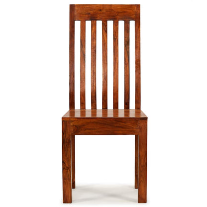 vidaXL Dining Chairs 2 pcs Solid Wood with Honey Finish Modern - Brown - 43 x 43 x 104 cm