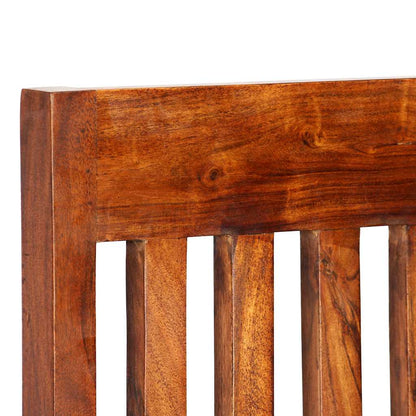vidaXL Dining Chairs 2 pcs Solid Wood with Honey Finish Modern - Brown - 43 x 43 x 104 cm