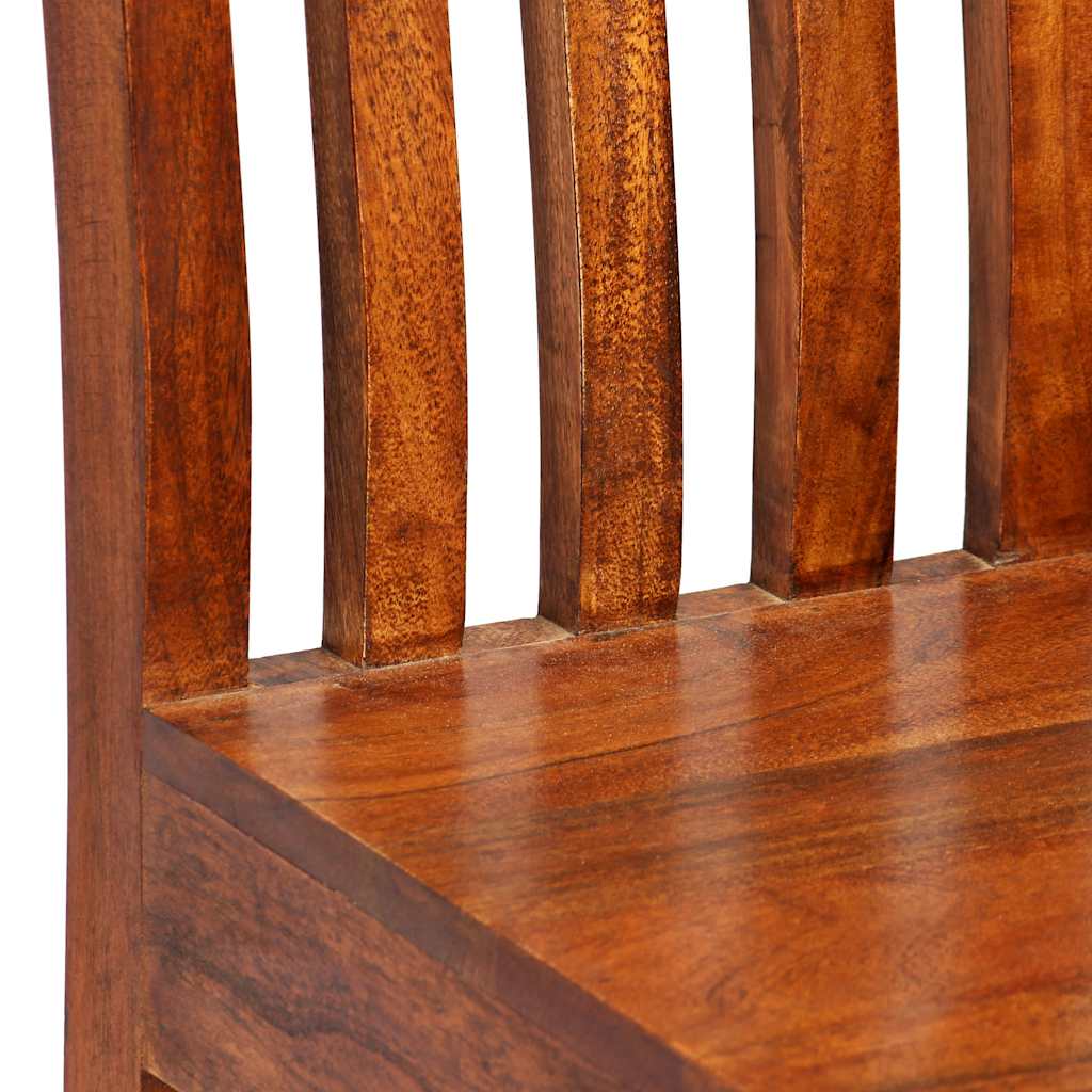 vidaXL Dining Chairs 2 pcs Solid Wood with Honey Finish Modern - Brown - 43 x 43 x 104 cm