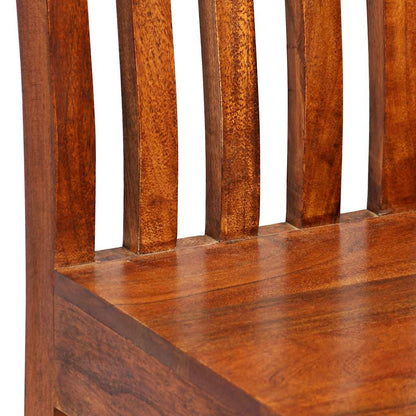 vidaXL Dining Chairs 2 pcs Solid Wood with Honey Finish Modern - Brown - 43 x 43 x 104 cm