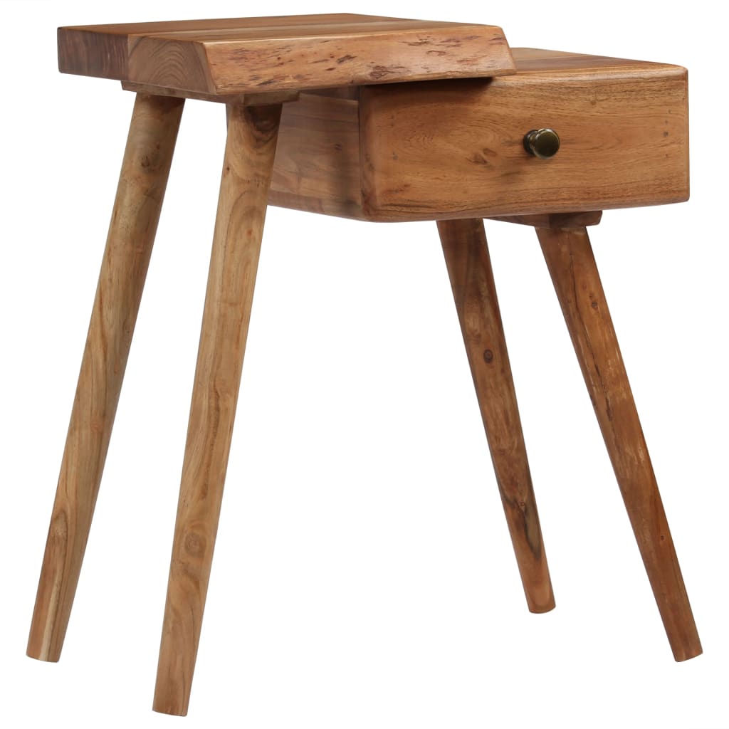 vidaXL Bedside Table Solid Acacia Wood 45x32x55 cm - Brown