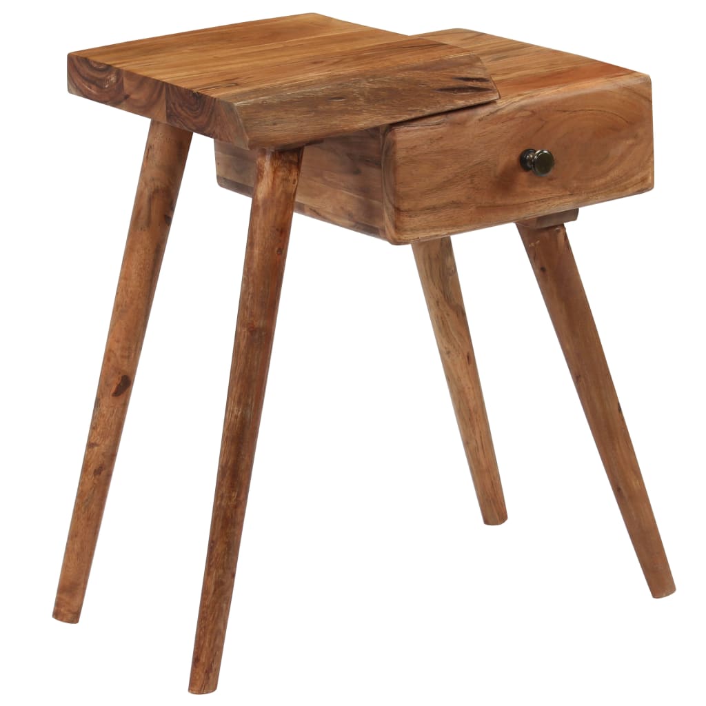 vidaXL Bedside Table Solid Acacia Wood 45x32x55 cm - Brown