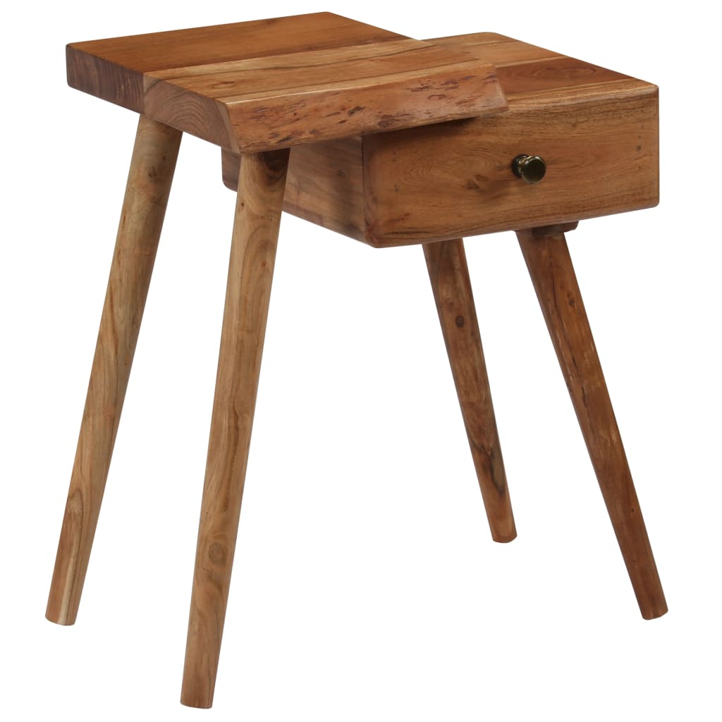 vidaXL Bedside Table Solid Acacia Wood 45x32x55 cm - Brown