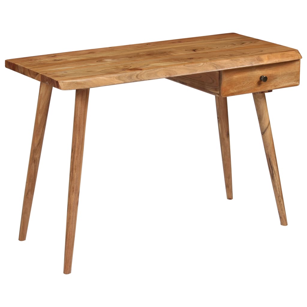 245666 vidaXL Writing Table Solid Acacia Wood 110x50x76 cm - Brown