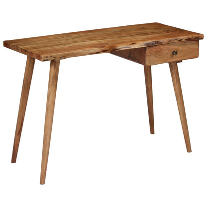 245666 vidaXL Writing Table Solid Acacia Wood 110x50x76 cm - Brown