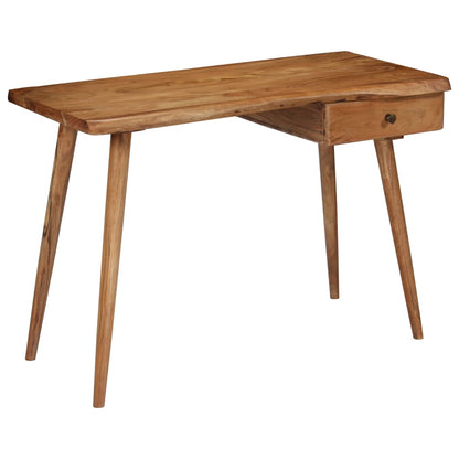 245666 vidaXL Writing Table Solid Acacia Wood 110x50x76 cm - Brown