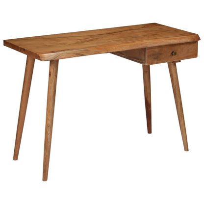 245666 vidaXL Writing Table Solid Acacia Wood 110x50x76 cm - Brown