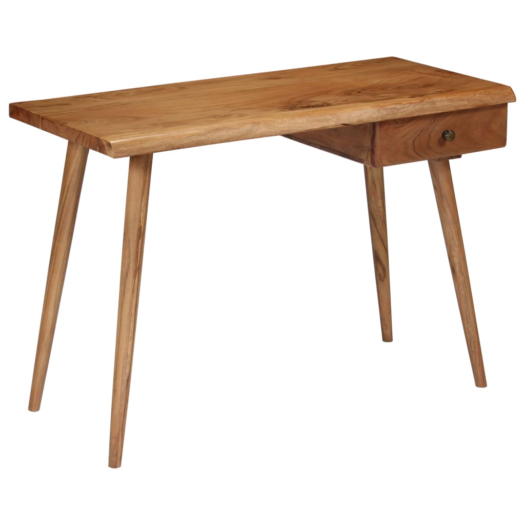 245666 vidaXL Writing Table Solid Acacia Wood 110x50x76 cm - Brown