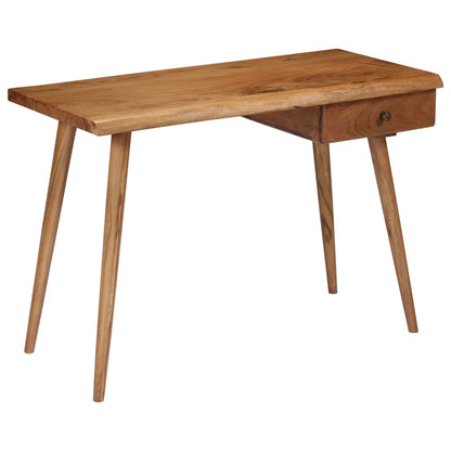 245666 vidaXL Writing Table Solid Acacia Wood 110x50x76 cm - Brown